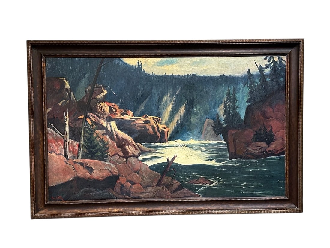 Hans H. Volck Oil on Canvas Landscape (1 of 4)