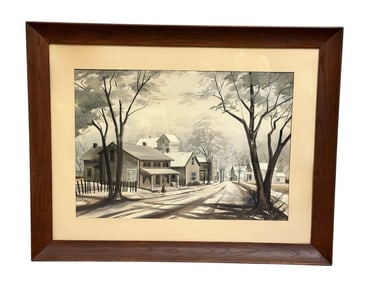Gladys F. Buschmann Watercolor "Side Street"