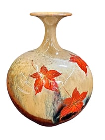 Pinched Chinese Pottery Vase
