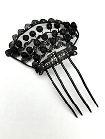 Black Metal Mourning Hair Comb
