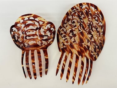 (2) Spanish Mantilla Hair Combs