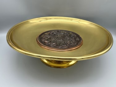 French Gilt Brass Tazza