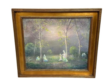 Framed Original Painting Women in Woods