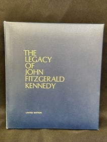 The Legacy of John F. Kennedy Limited Edition Bronze Coins in Folder Franklin Mint