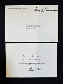 Bess Truman Hand Signed Note with Envelope