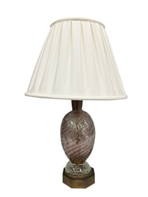 Barovier & Toso Smoked Amethyst Murano Glass Lamp