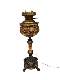 TOC Converted Oil Lamp with Claw Feet