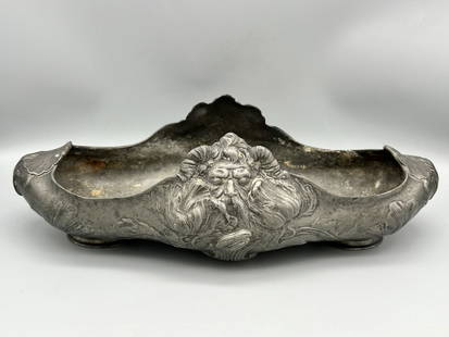 Kayserzinn Pewter Center Bowl: Kayserzinn Pewter Center Bowl: Measures 16" long, 4.75" tall.