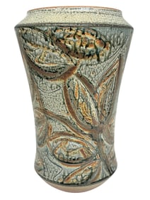 Art Pottery Brutalist Vase Signed Morrett