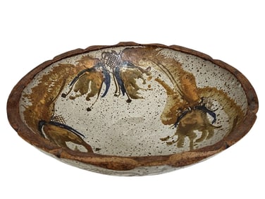 Large Art Pottery Pasta Bowl