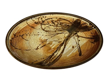 Oversize Art Pottery Round Platter Signed Murray