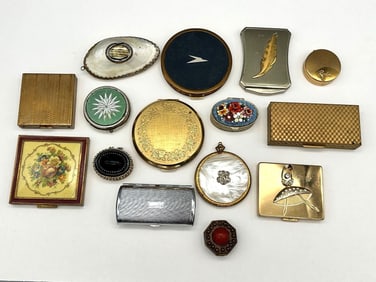 (15) Ladies Compacts, Pill Holders