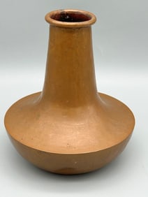 Arts and Craft Copper Vase Signed Dated 1920