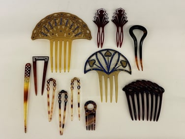 (12) Vintage Hair Combs
