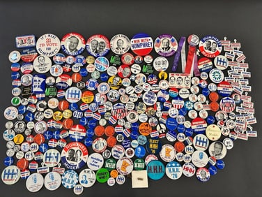 (285) Hubert Humphrey, Muskie Political Buttons