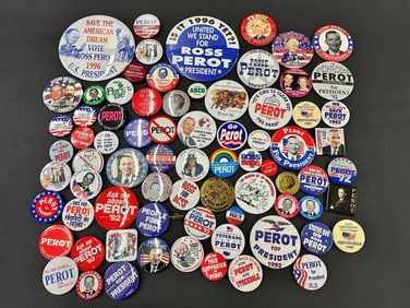 (77) Ross Perot Political Buttons