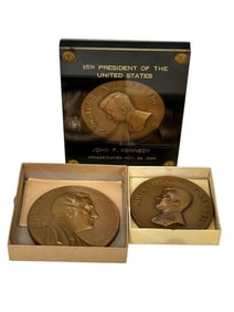 (3) Presidential Bronze Medals; 2 JFK Inauguration, FDR Remembrance