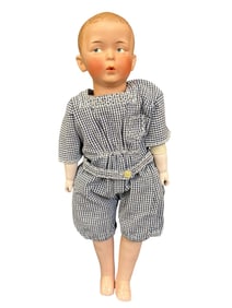 Heubach Porcelain Whistling Boy Doll