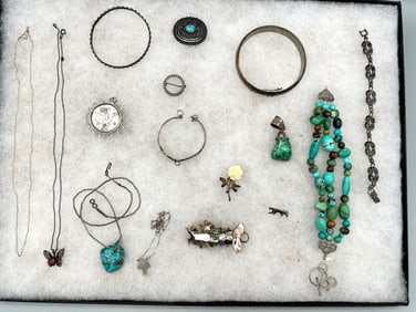 Group of Native American and Mexico Sterling Silver
