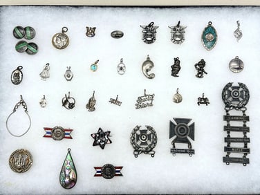 (33) Group of Miscellaneous Sterling Silver Jewelry