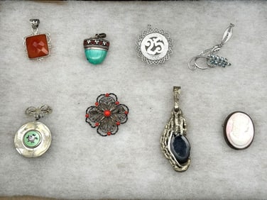 (8) Pieces of Sterling Silver Jewelry