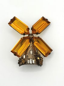 Jolle Sterling Silver Windmill Brooch