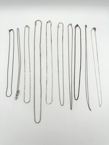 (10) Sterling Silver Necklaces