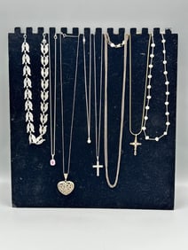(8) Sterling Silver Necklaces