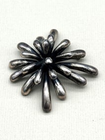 Sterling Silver Zina Sunburst Brooch
