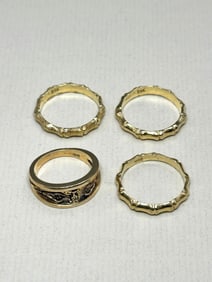 (4) 14k Gold Rings