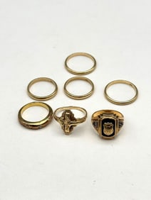 (7) 10k Gold Rings