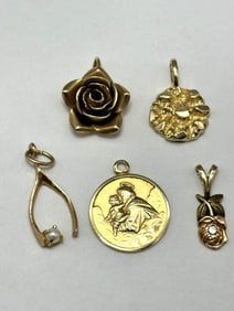 (5) 14k Gold Pendants