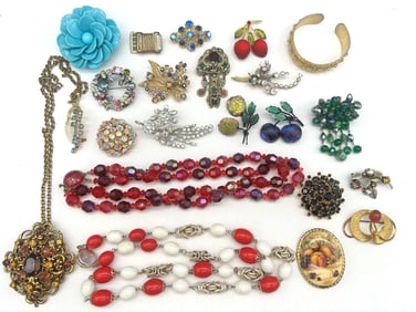 Group of Vintage Austria, Czech, Germany Costume Jewelry