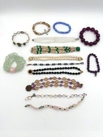 (14) Vintage Costume Jewelry Bracelets