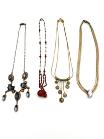 (4) Statement Elegant Jewelry Necklaces: