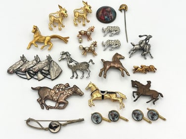 (20) Horse Jewelry Brooches