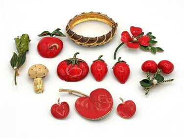 Original by Robert, Pastelli Brooches, Bracelet, Earrings Jewelry Group
