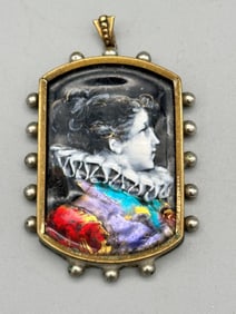 Hand Painted Enamel Pendant
