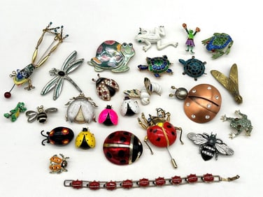 (25) Vintage Animal Brooches