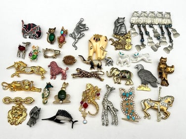(32) Group of Animal Brooches