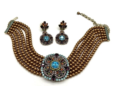 Heidi Daus Choker Necklace and Earring Set