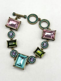 Heidi Daus Multi Color Crystal Rhinestone Bracelet