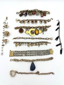 (10) Vintage Costume Jewelry Bracelets