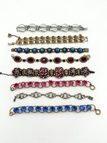 (8) Vintage Costume Jewelry Bracelets