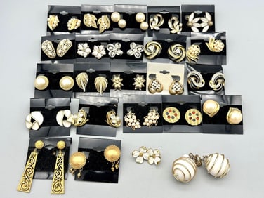 (24) Pairs of Crown Trifari, Trifari Earrings