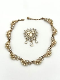 Kunio Matsumoto For Trifari Brooch and Necklace