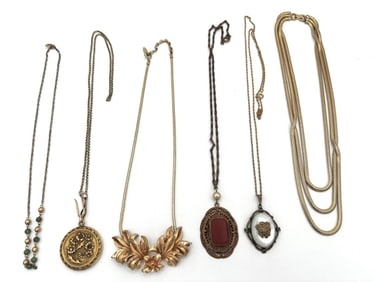 (6) Gold Filled Necklaces: Forstner