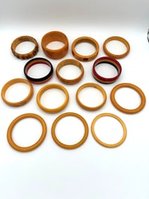 (14) Baklelite Bangle Bracelets Butterscotch