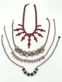 (4) Statement Elegant Jewelry Necklaces: