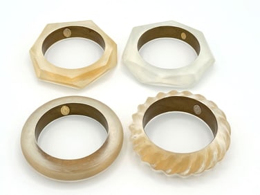 (4) Alexis Bittar Lucite Bangle Bracelets